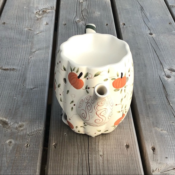 Yankee Candle Pumpkin Themed Tart Burner Teapot - Picture 5 of 11